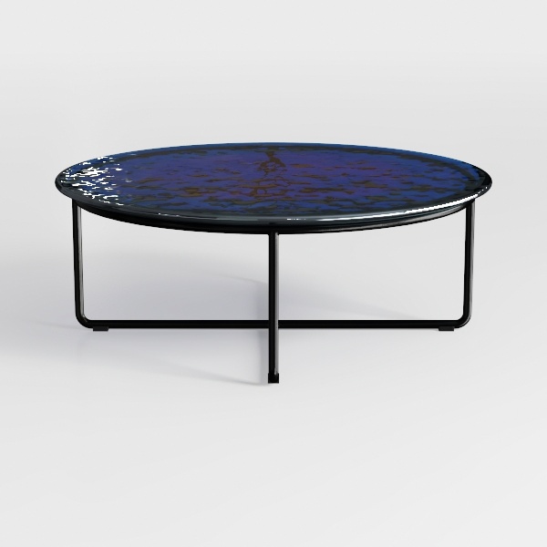 Wicker Patio Rocking Chair Set, 3-Pc, Blue, Compac