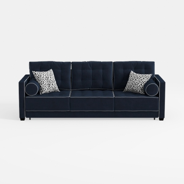 Sectional Sofa with Pulled Out Bed, 2 Seats Sofa