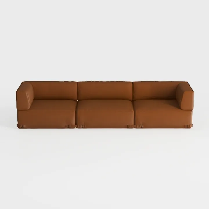 SIMPLIHOME Rex 3-Seater Modular Sofa in Full-Grain