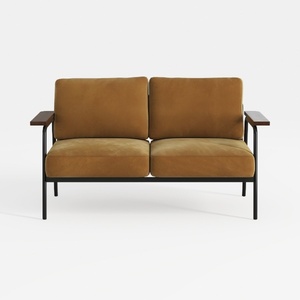 AWQM Mid-Century Modern Solid Loveseat Sofa