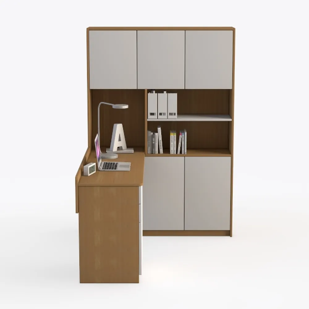 Scrivania ergonomica per Ufficio con cassetti, Moderno Tavolo da Gioco angolare con Ripiani, scrivania Facile da Montare per Lo Studio, Semplice postazione di Lavoro in Legno