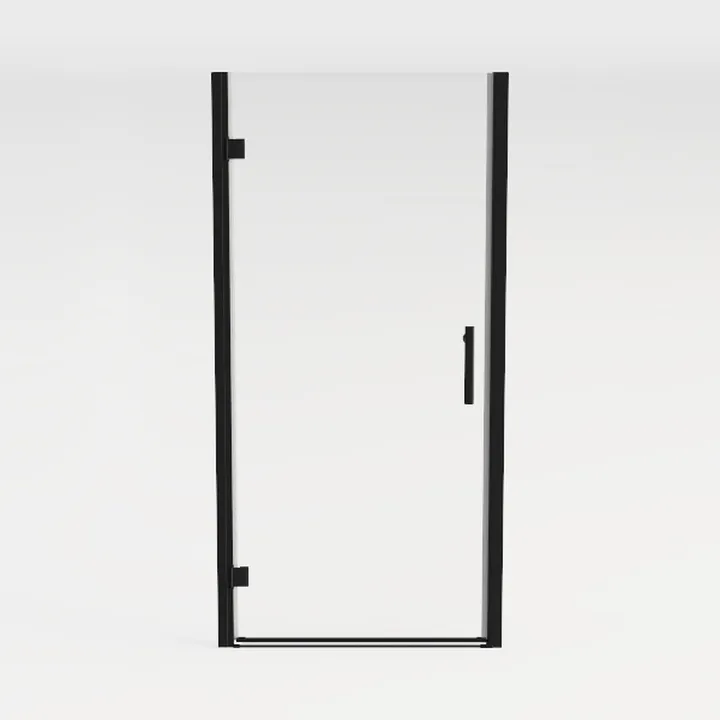 Modern Black Metal Glass Framed Shower Door 3D Model