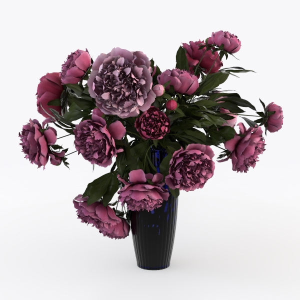 Blue Ceramic Vase Set - 3 Blue Small Vases,