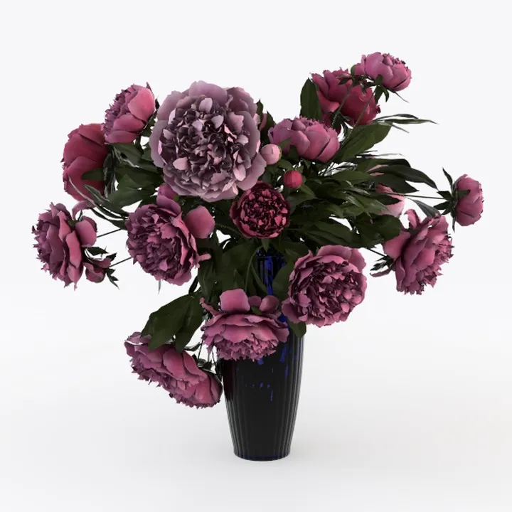 Blue Ceramic Vase Set - 3 Blue Small Vases,