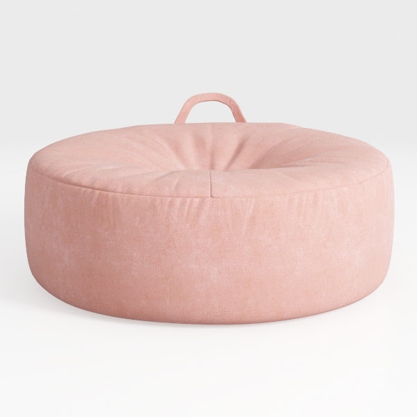 BIRDROCK HOME Square Pouf Ottoman | Cotton Braided