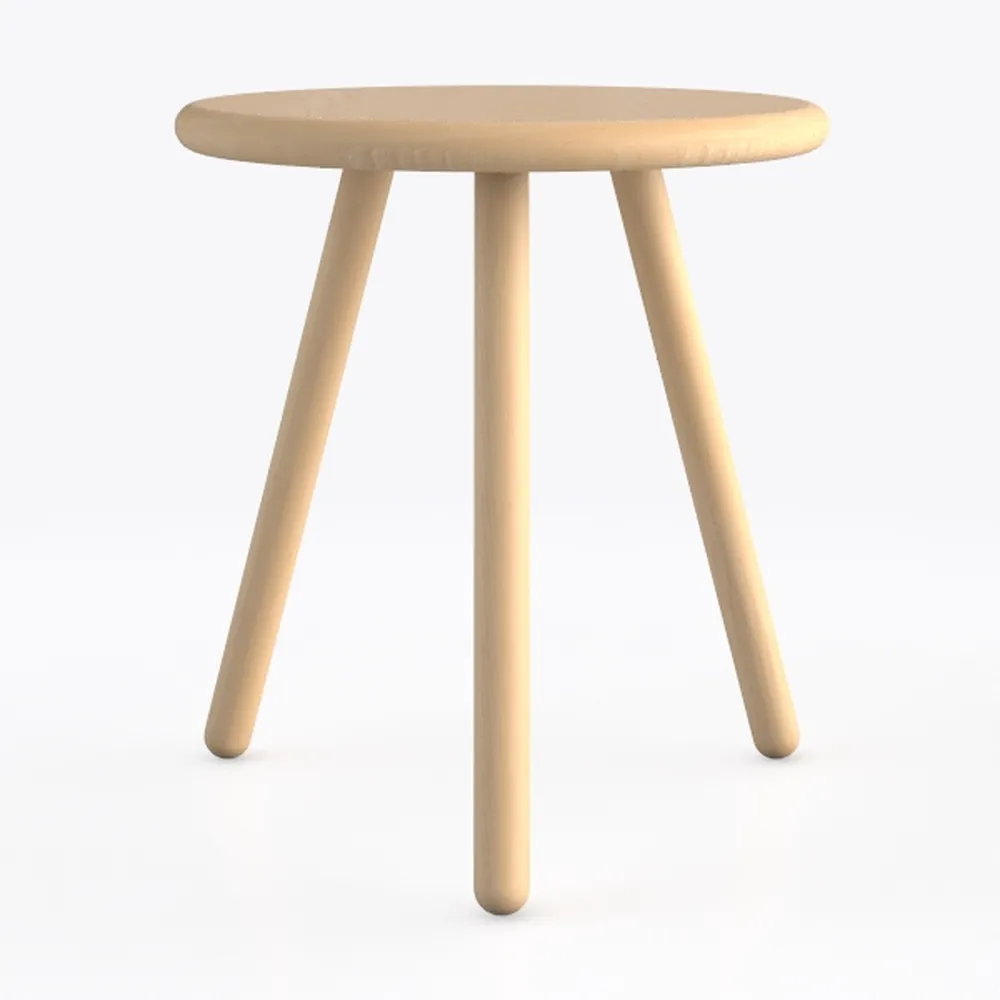 Hanobe Side Table Small Round: White End Table for