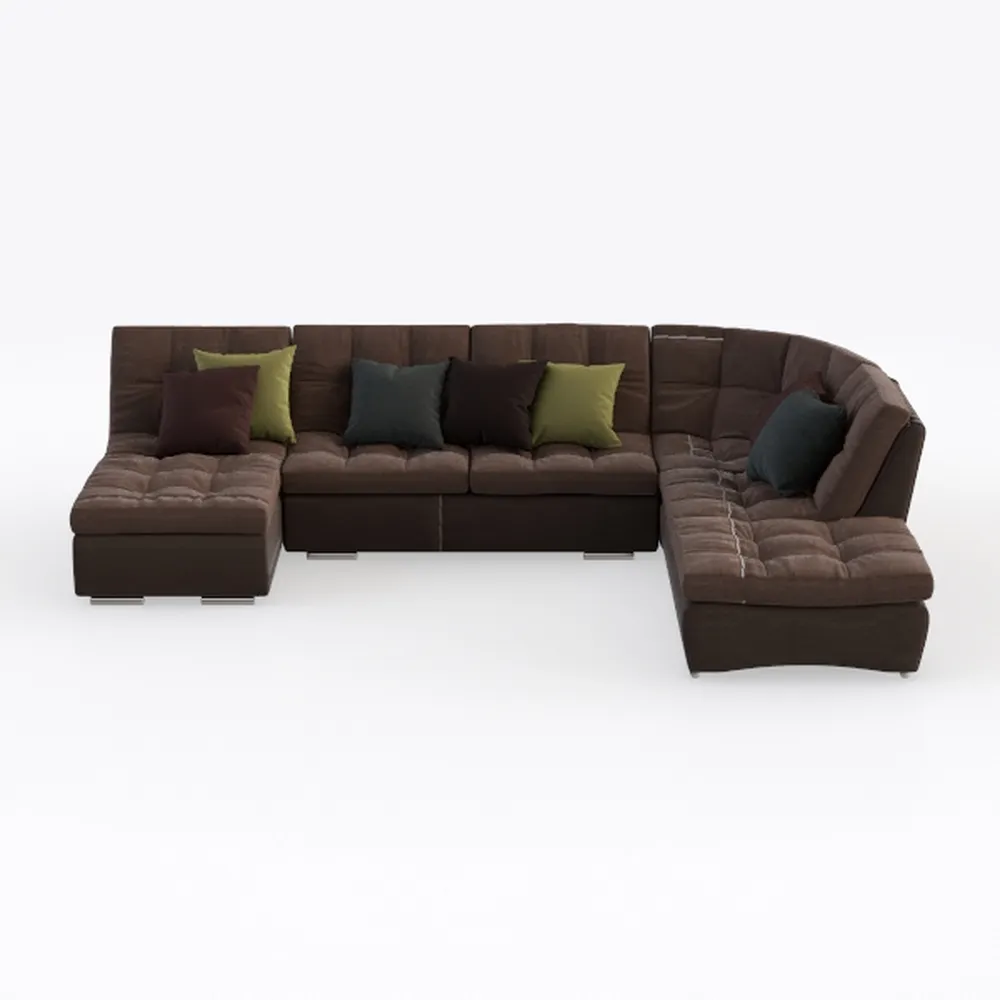 EASE MOOSE Faux Leather Sectional Sofa, Modular 