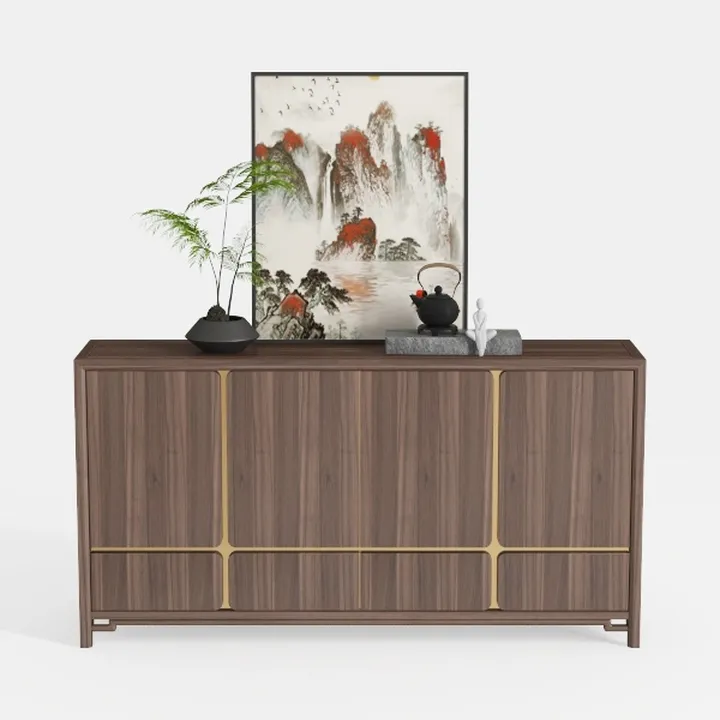 60" Sideboard Buffet Cabinet with Storage, Curved
