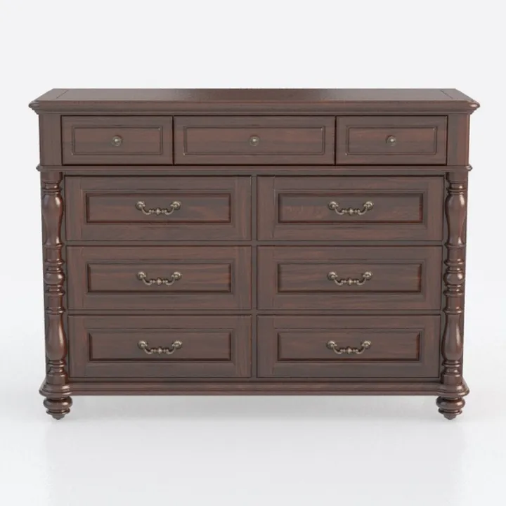 HULALA HOME Wood Nightstand with Charging Station