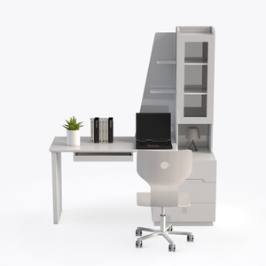 office table combined with cabinet-Workspace