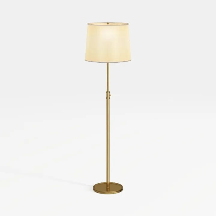 Brass Linen Modern Floor Lamp 3D Model