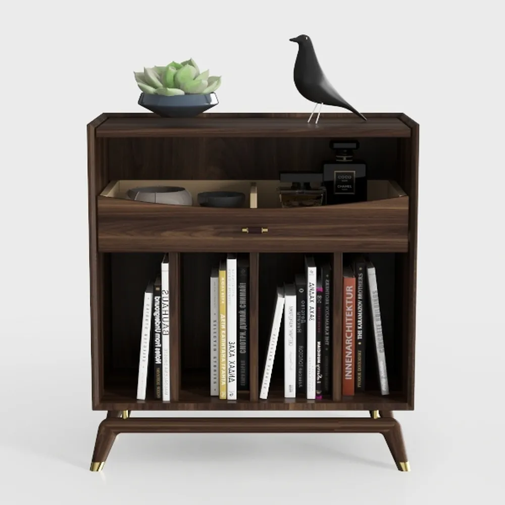 VEVOR Record Player Stand with LED Light, 3 Tiers