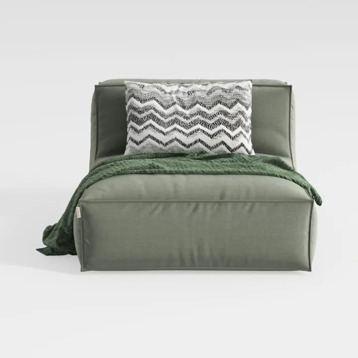 Morden Fort Corduroy 1PC Armless Chair for Oversiz