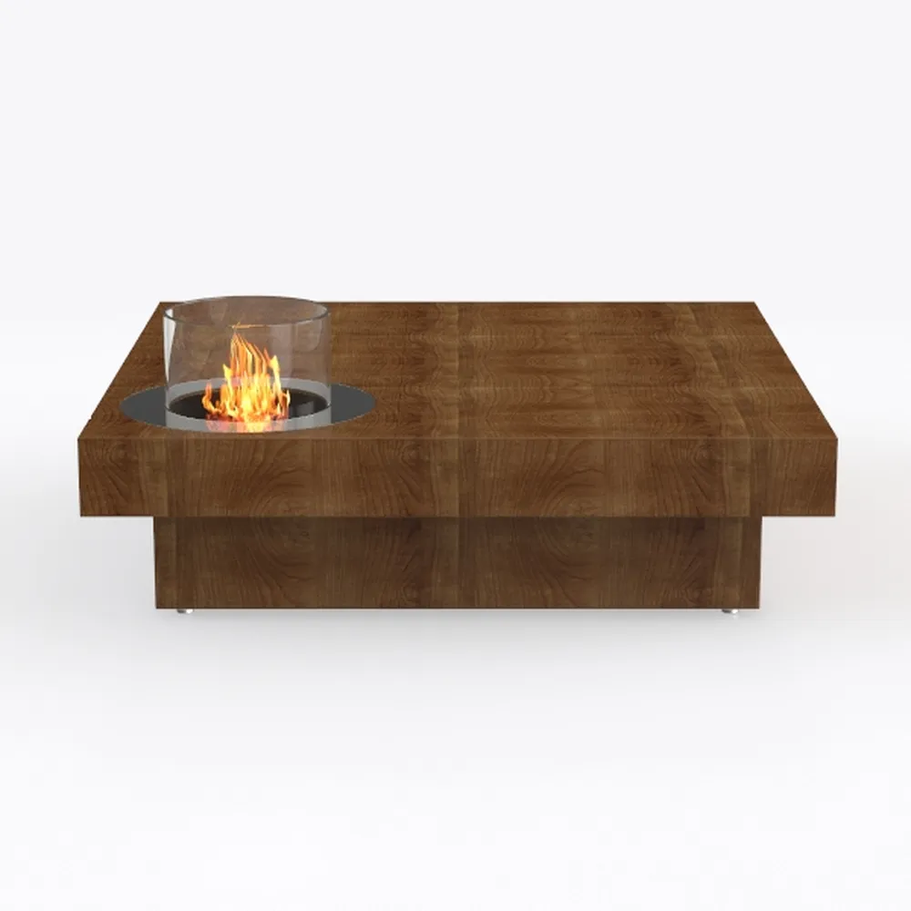 Tribesigns Coffee Table Square LED Center Table