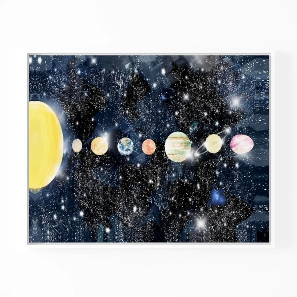 QZQCBLC Abstract Flower Wall Art, Black and White