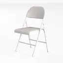 6 Pack Gray Folding Chairs with Padded Cushion for Left 45 Degree View