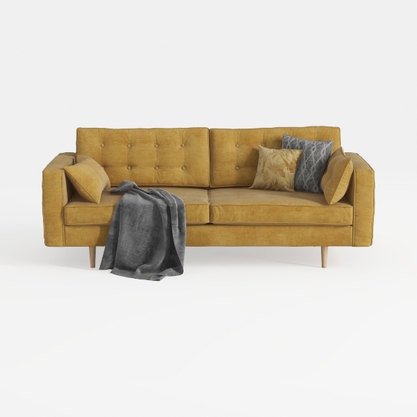 Sectional Sofas Couch Chenille Fabric L- Shaped