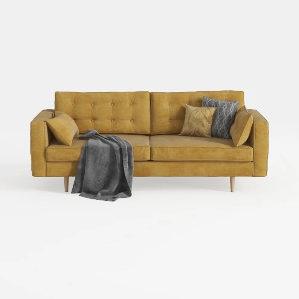 Sectional Sofas Couch Chenille Fabric L- Shaped 