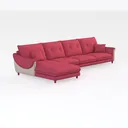 TIMERAGE Large Sofa, Modern L Shaped Storage Right 45 Degree View