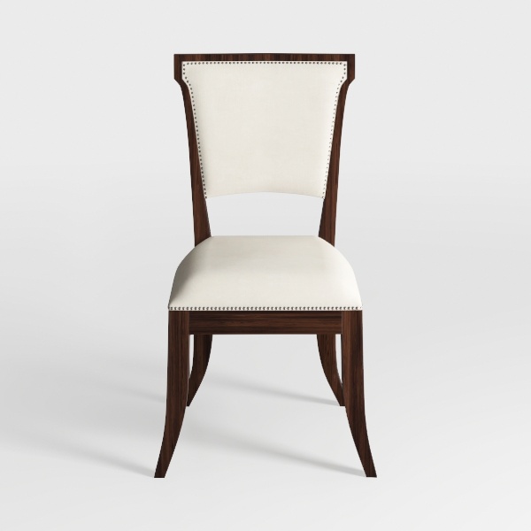 NDRSC055X Tall Back Upholstered Mahogany Side