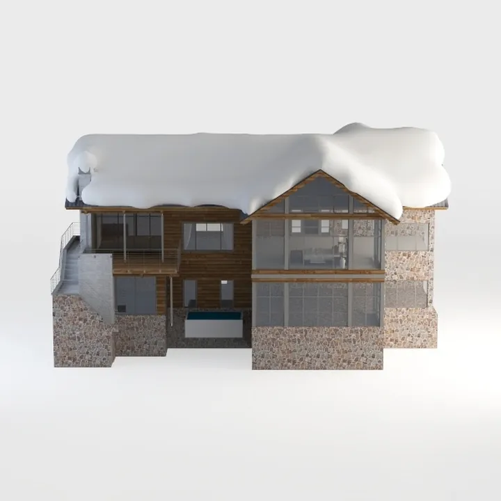 villa-Snowy Scene