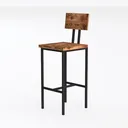 TRESTLE 23.75 in. Reclaimed Brown/Gun Metal Wood C Left 45 Degree View