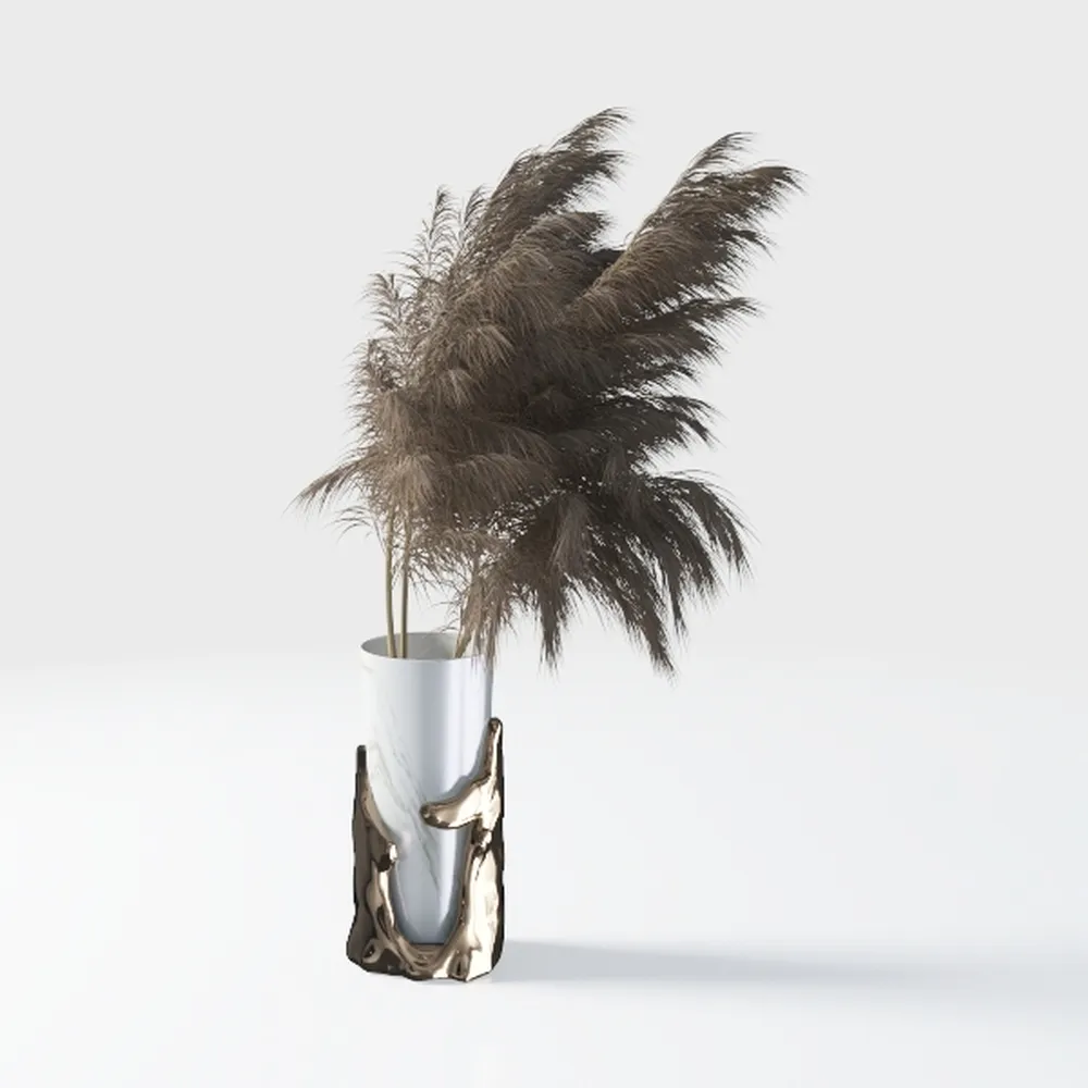 Black Rustic Ceramic Farmhouse Tall Floor Vase