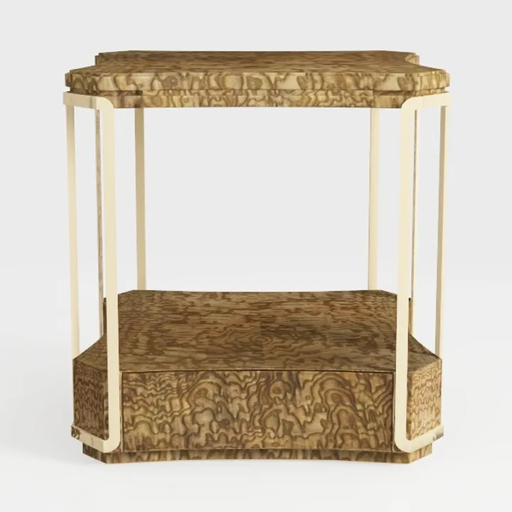 VINGLI Outdoor Wicker Side Table Patio Side Tables