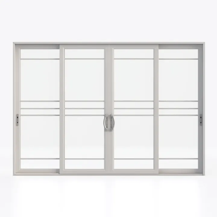 Modern Minimalist Aluminum Glass Sliding Door 3D Model