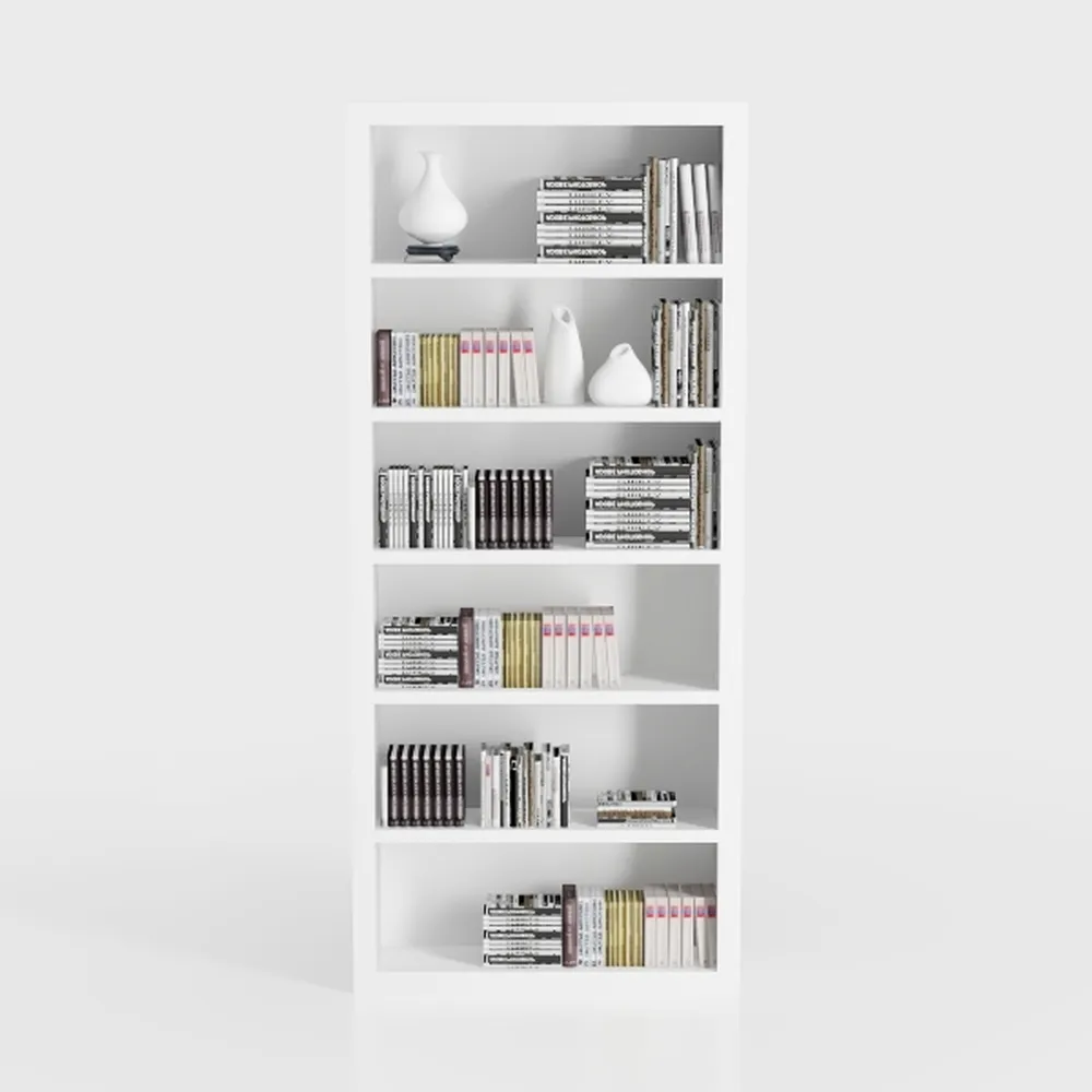 Shahoo 72" Bookcase and Bookshelf, 5-Tier Wood
