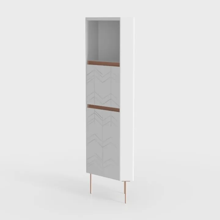 Smuxee Tall Corner Storage Cabinet, Farmhouse