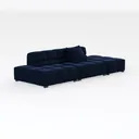 multi-seat sofa-Blue&Orange Furniture Right 45 Degree View