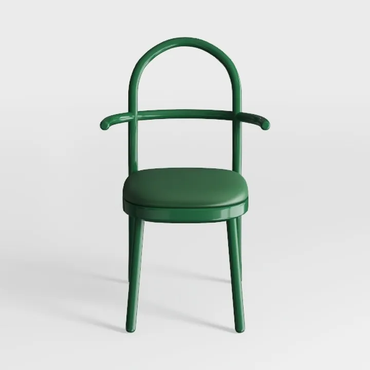 Talia Performance Velvet Dining Armchair in Moss G