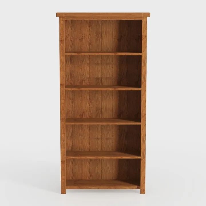 7-Tier Bookcase Solid Oak Wood,Wooden Bookshelf
