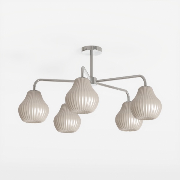 KCO Lighting Vintage Wrinkled Chandelier White