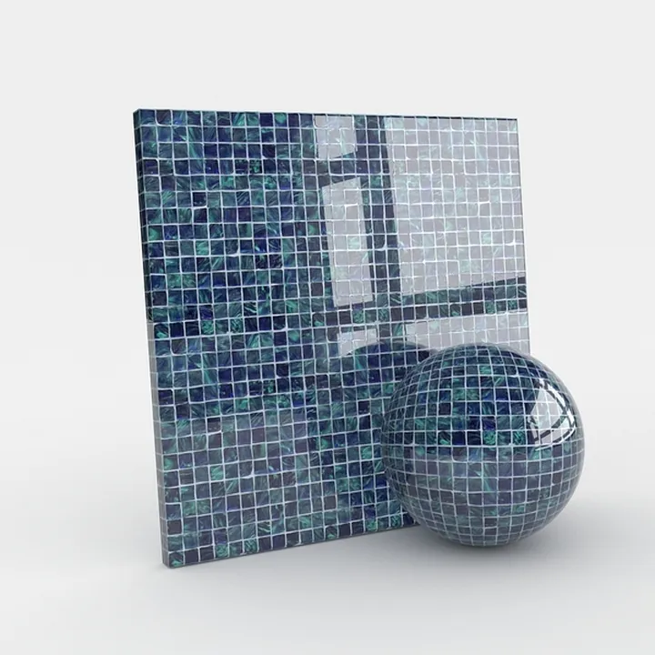 blue plaid-Mosaic