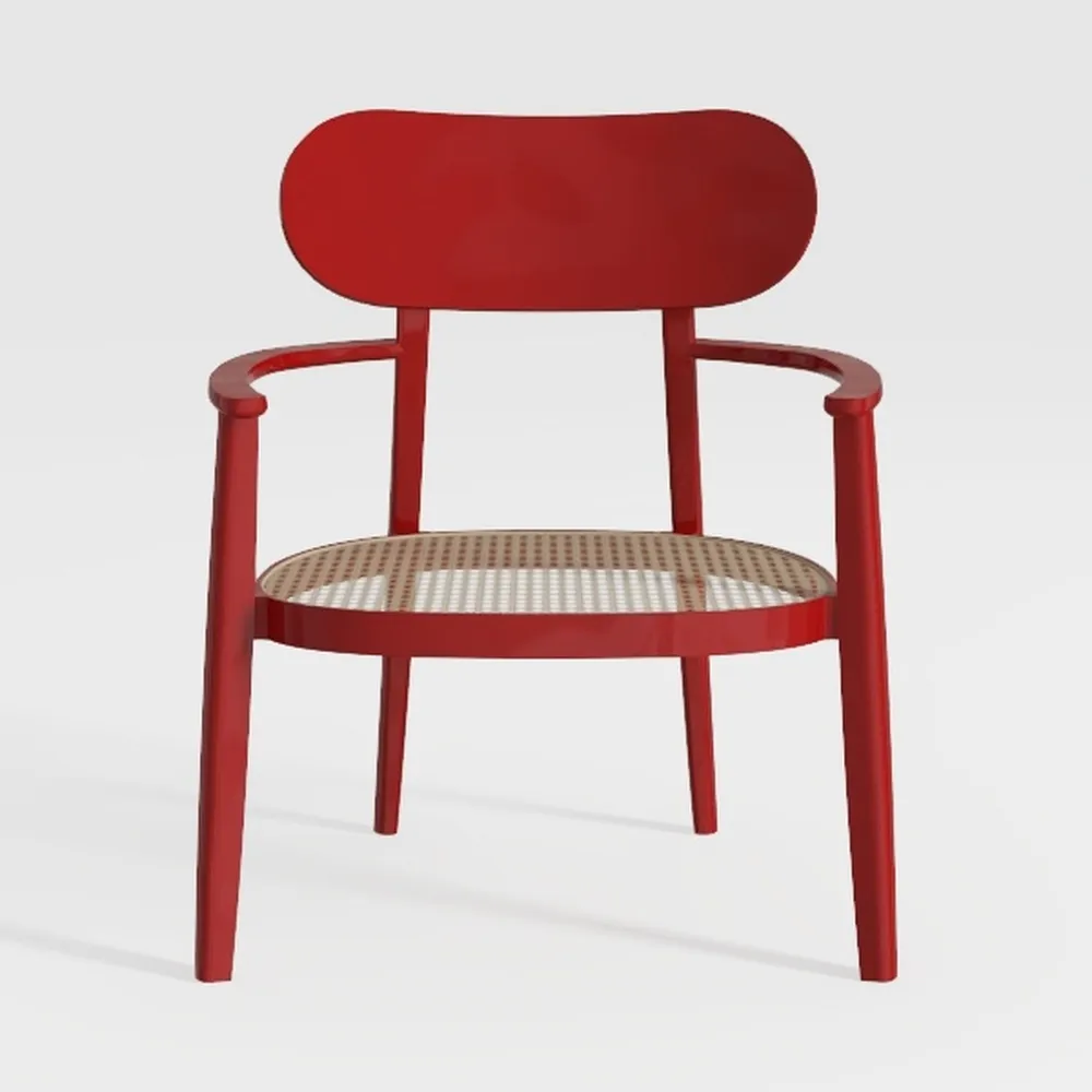 Modern Plastic Outdoor Dining Chair with Open U Sh