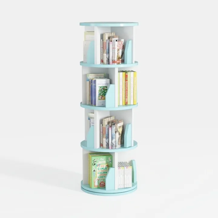 Rotating Bookshelf, Wood Corner Bookshelf, 360