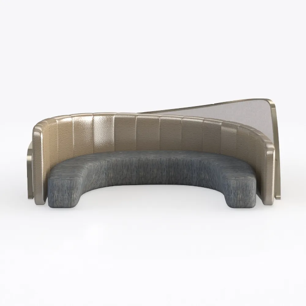 DRW Poltrona portagioie rotonda in velluto grigio 15x17x17 cm