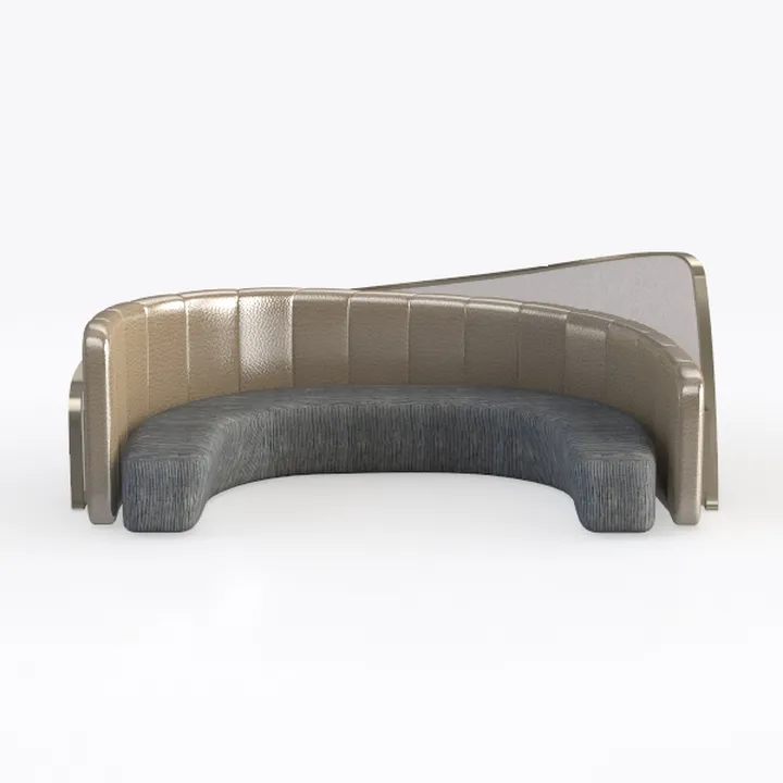 DRW Poltrona portagioie rotonda in velluto grigio 15x17x17 cm