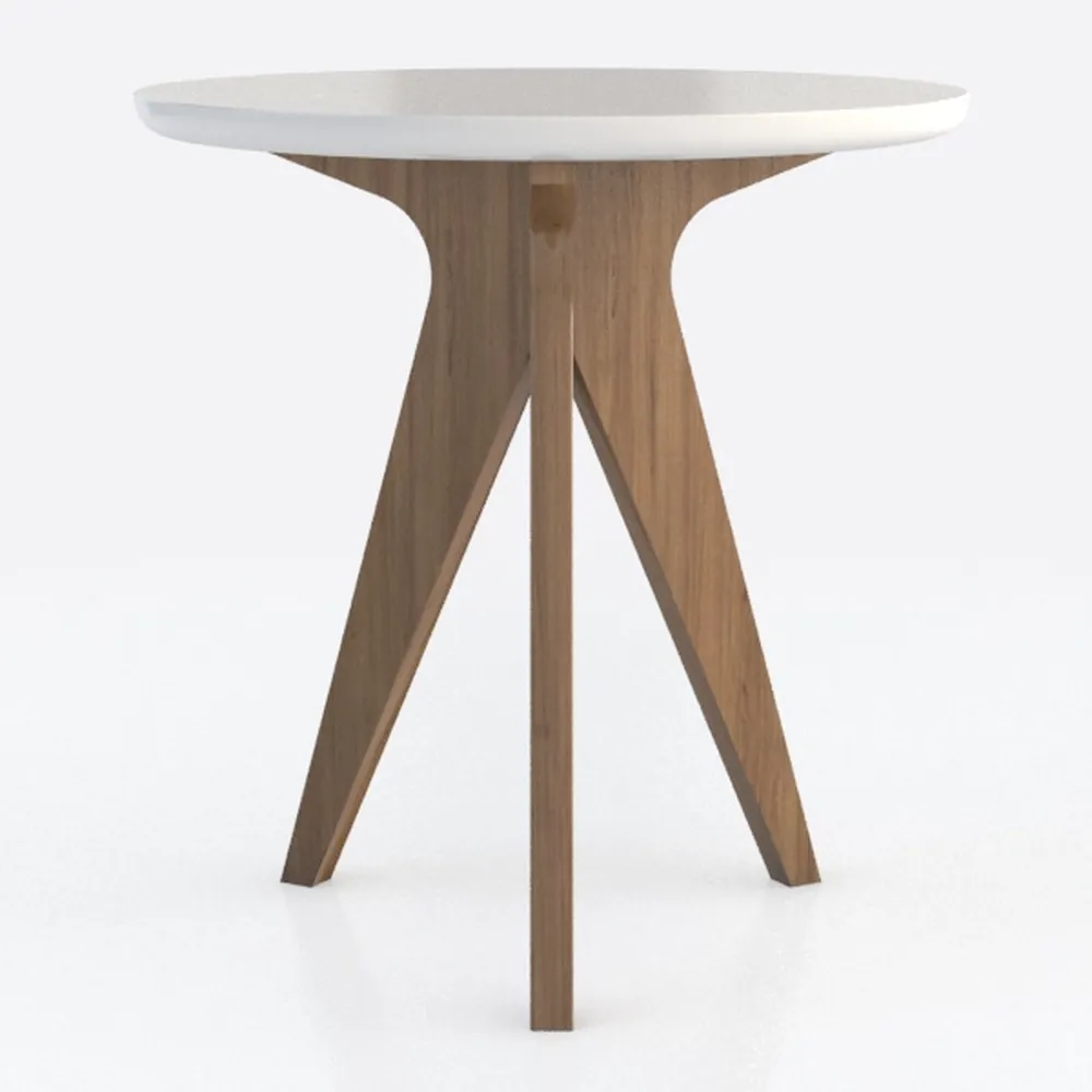 Farmhouse End Table Distressed Wood Side Table