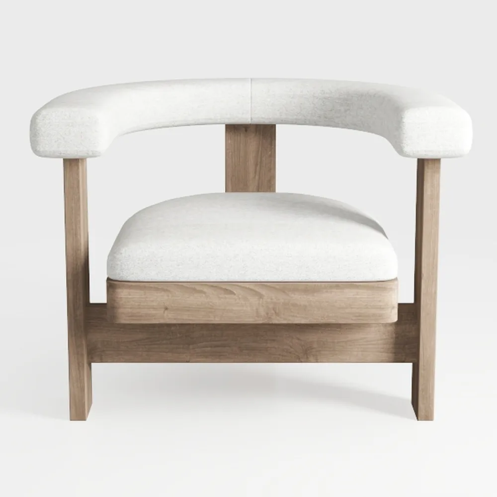 Mid-Century Modern Dining Chairs Set of 2, Armrest