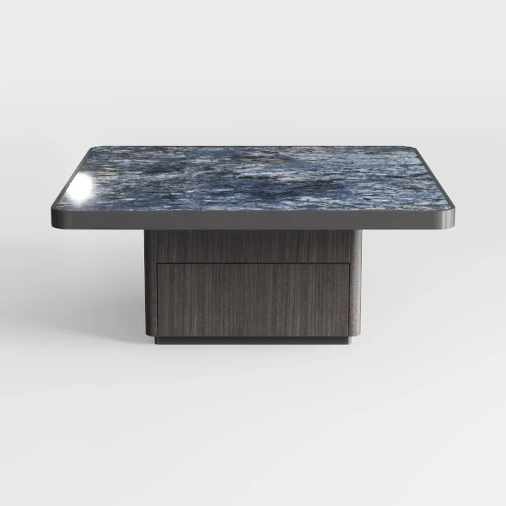 Yaheetech Wood Coffee Table, Square Coffee Table w