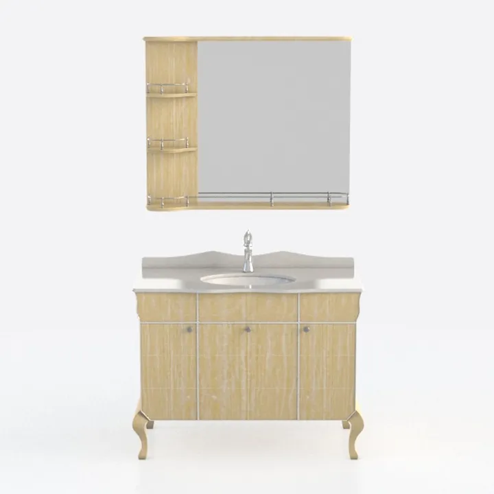 T4TREAM Fluted Makeup Vanity Desk with 36" HD
