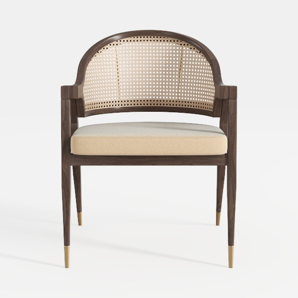 Merrick Lane Bronson Cane Rattan Dining and Accent