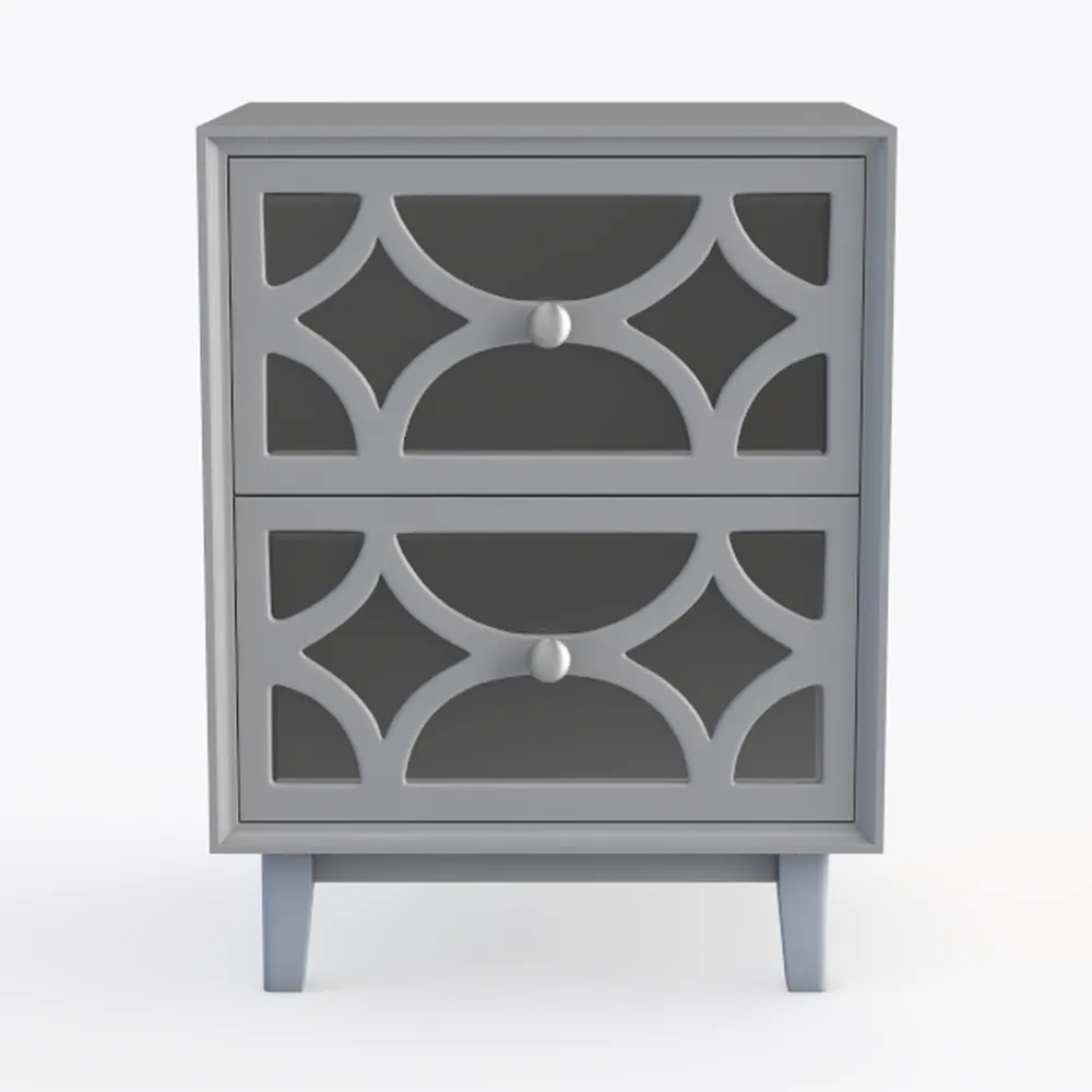 Decorative Storage Cabinet with Tempered Glass