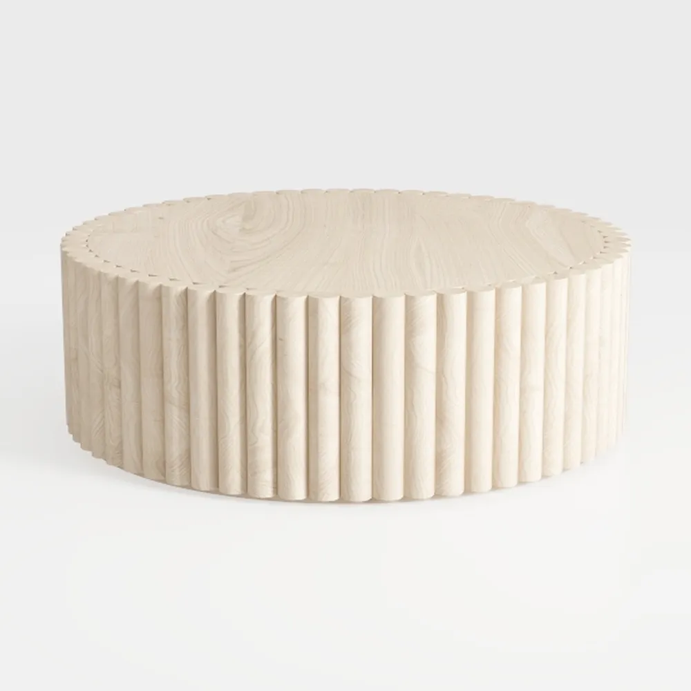 Drum Oval Coffee Table Mid Century Modern Coffee