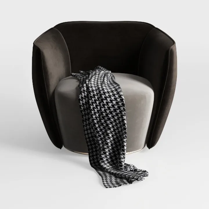 Karl home 360° Swivel Accent Chair, Modern Velvet