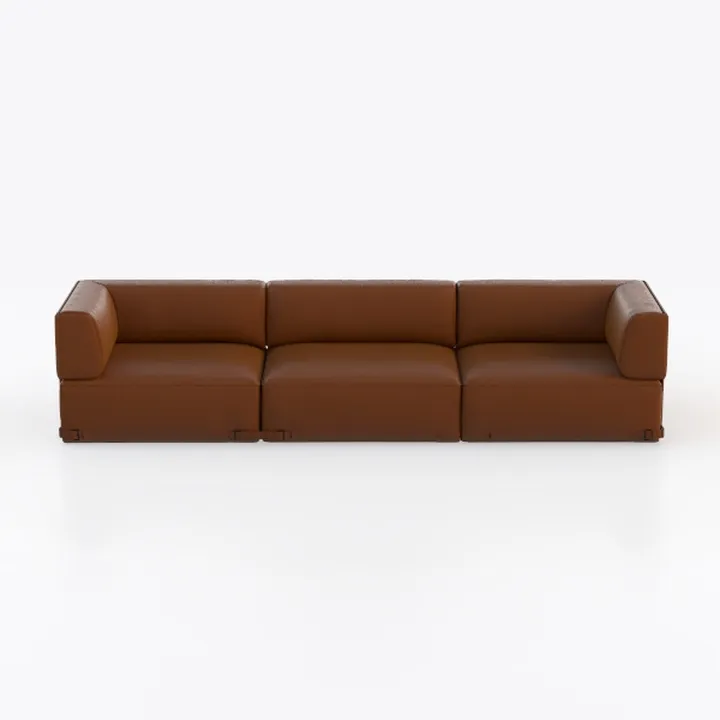 Valencia Nathan Nappa Leather Couch - 4 Seats with