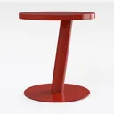 Modern C-Shaped Round Side Table for Living Room Right 45 Degree View